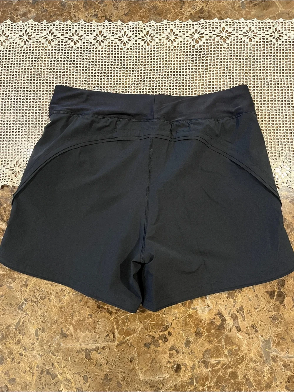 🆕 Lands’ End 5-in. Quick Dry Swim Shorts with Liner size 10 Black